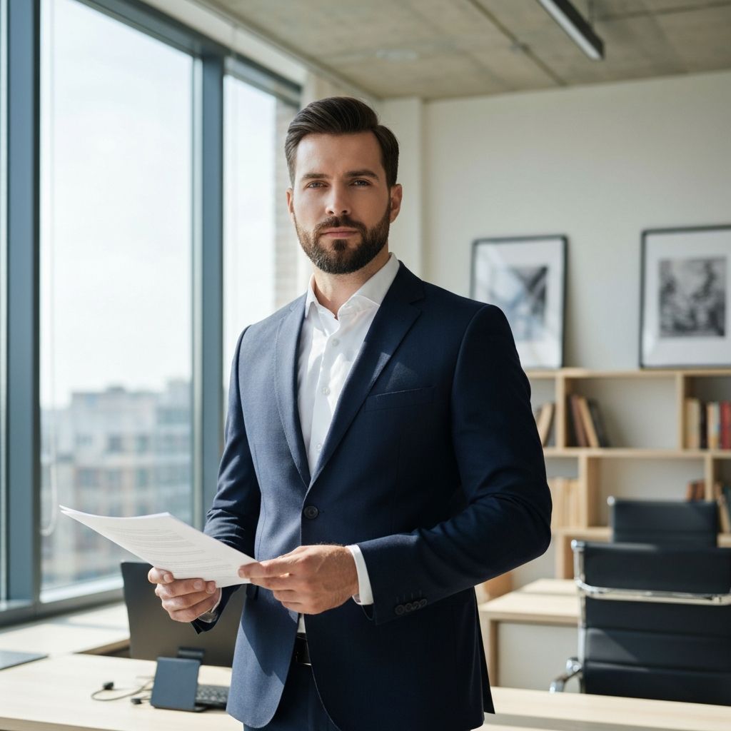 Professional lawyer working in modern office